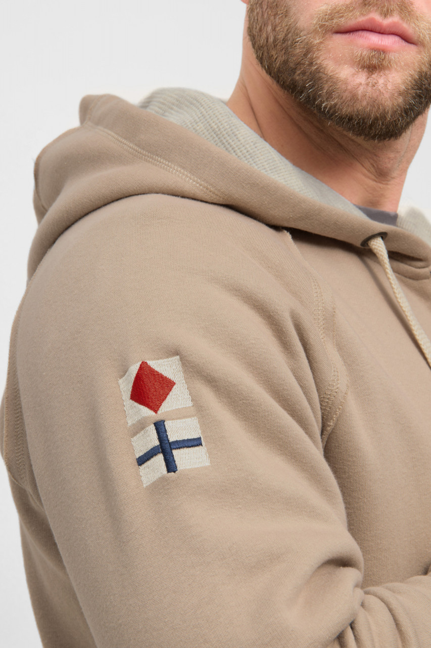 Derbe Sweatjacke Moin X Herren Beige Zip Hoodie GOTS