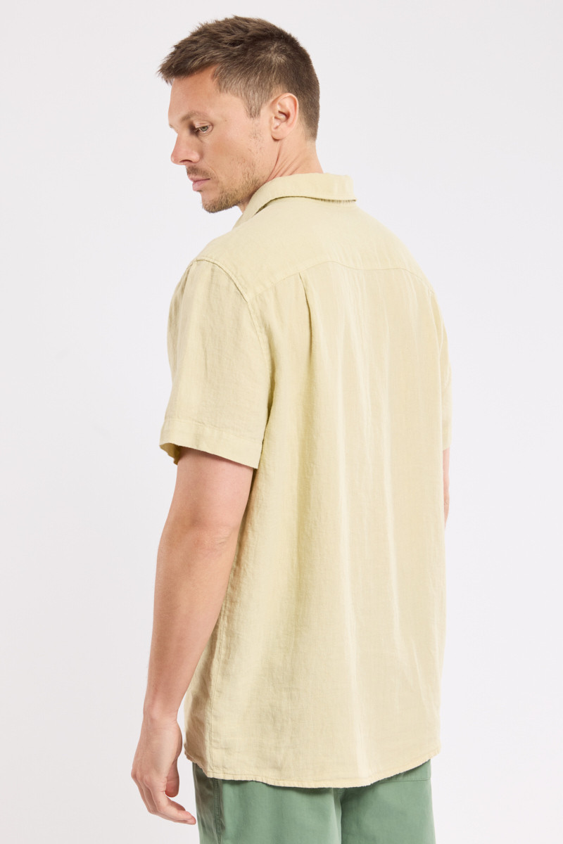 Armor Lux Kurzarm Hemd Herren Beige Comfort