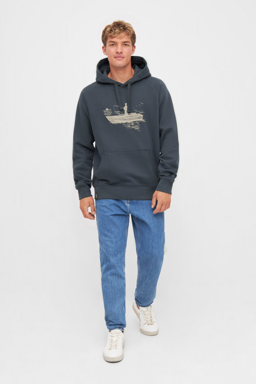 Derbe Hoodie Angler Herren Blau Pullover