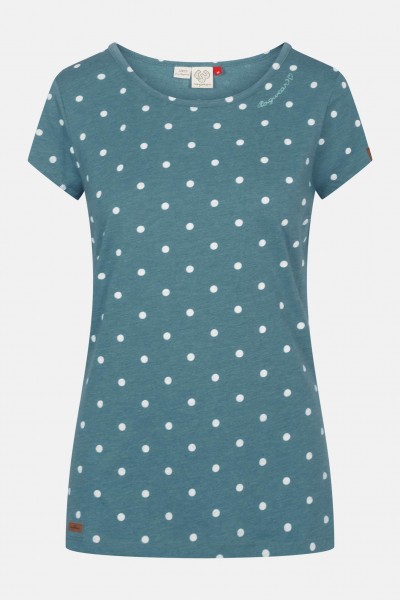Ragwear Dots Damen T-Shirt Deep Ocean Petrol Punkte