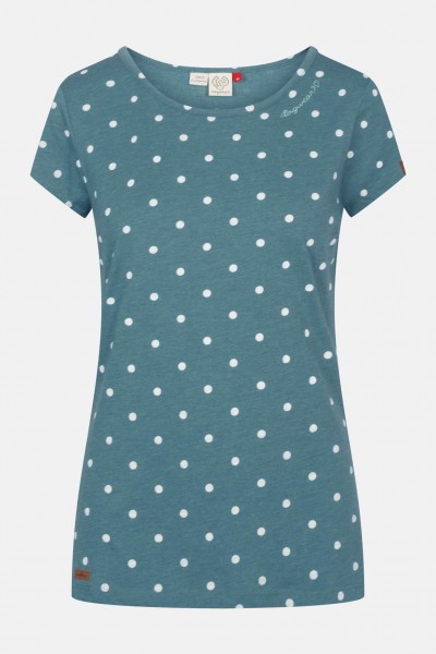 Ragwear Dots Damen T-Shirt Deep Ocean Petrol Punkte