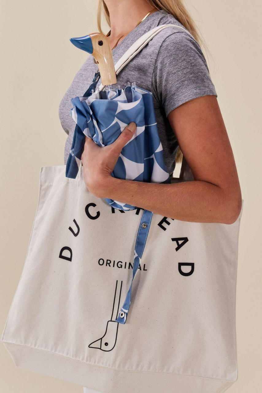 Original Duckhead Regenschirm Jeans Blau Grafisch