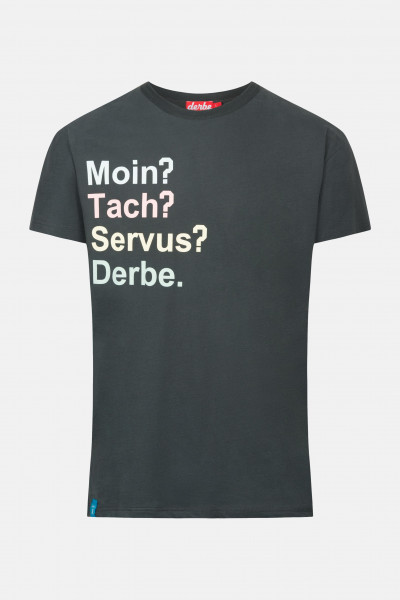 Derbe Moin Tach Servus Herren Shirt Black Schwarz Derbe Moin Tach Servus Herren Shirt Black Schwarz