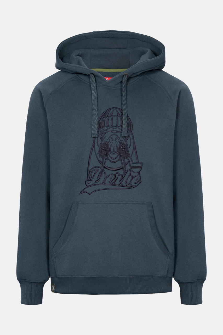 Derbe Walross Herren Hoodie Navy Dunkelblau Kapuzenpullover Nachhaltig