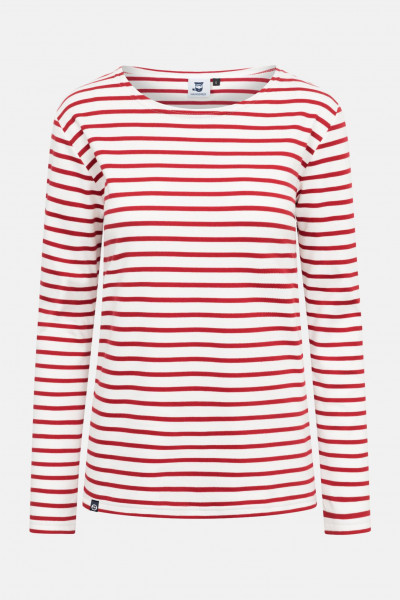 Streifenshirt  Natur Rot Gestreift für Damen von Hanseheld