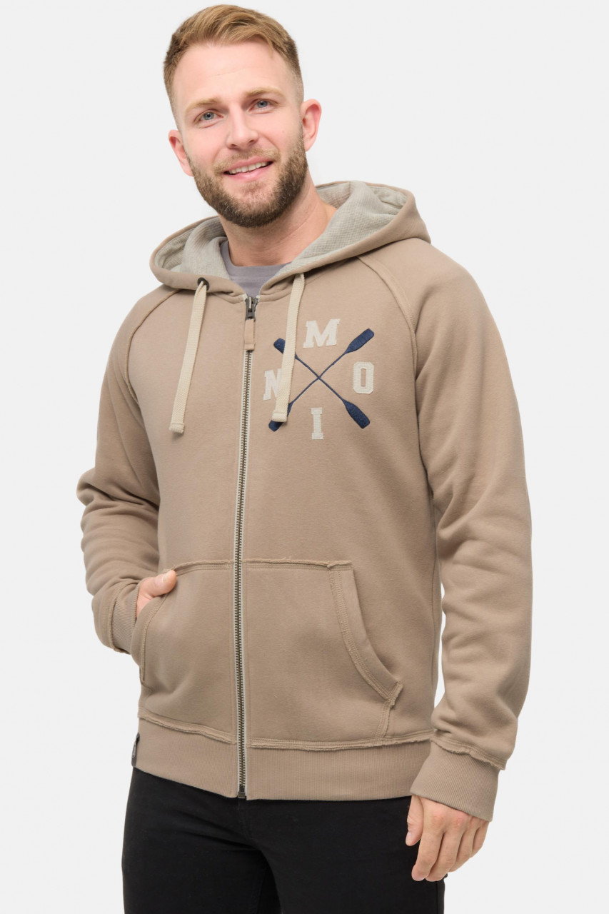 Derbe Sweatjacke Moin X Herren Beige Zip Hoodie GOTS