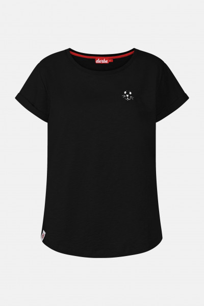 T-Shirt Robbenschnute Schwarz für Damen von derbe