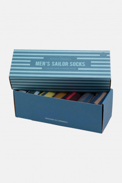 Seasalt Cornwall Socken Sailor Herren Geschenk Box Gestreift Maritim