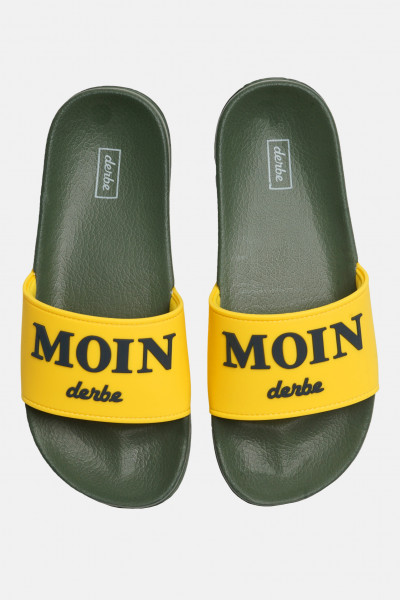 Derbe Buddellette Moin Schlappen Freesia Oliv Gelb