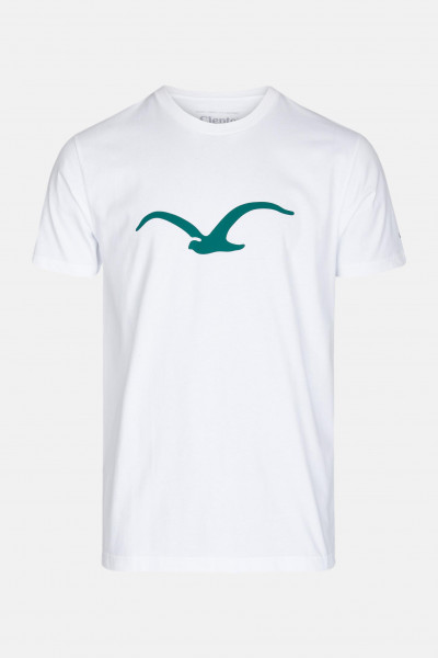 Cleptomanicx Herren T-Shirt Möwe Weiß Grün Cleptomanicx Herren T-Shirt Möwe Weiß Grün