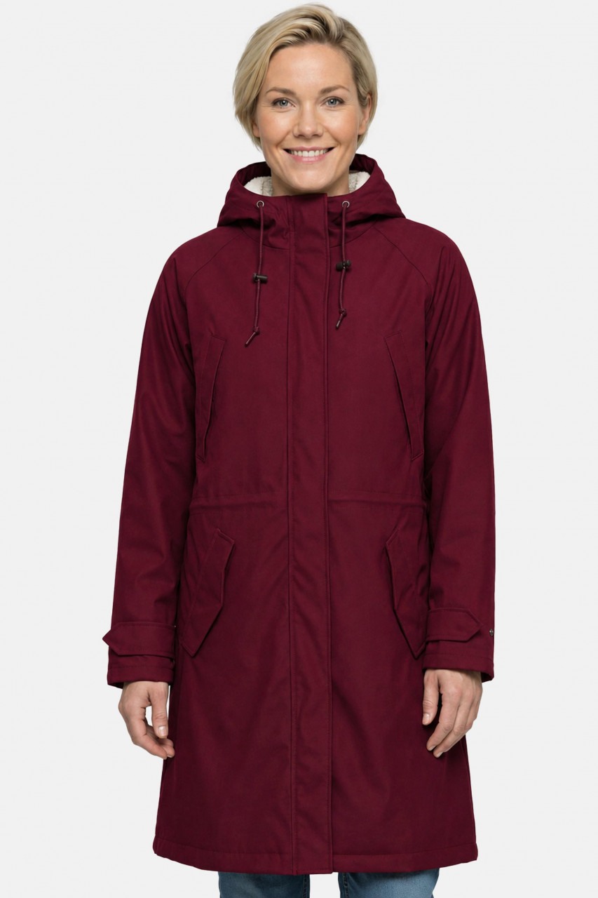 Derbe Regenjacke Friese Tildaholm Damen Rot Gefüttert