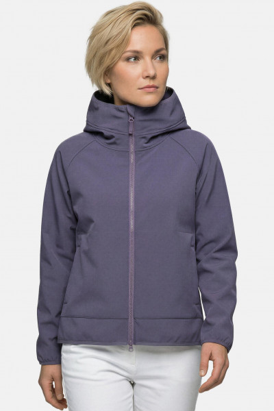 Derbe Softshelljacke Kurz Peutby Damen Lila Grau