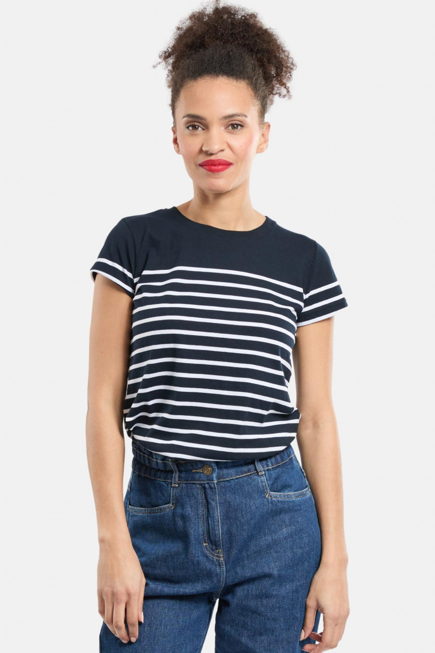 Armor Lux T-Shirt Etel Damen Dunkelblau Weiß Streifenshirt Heritage