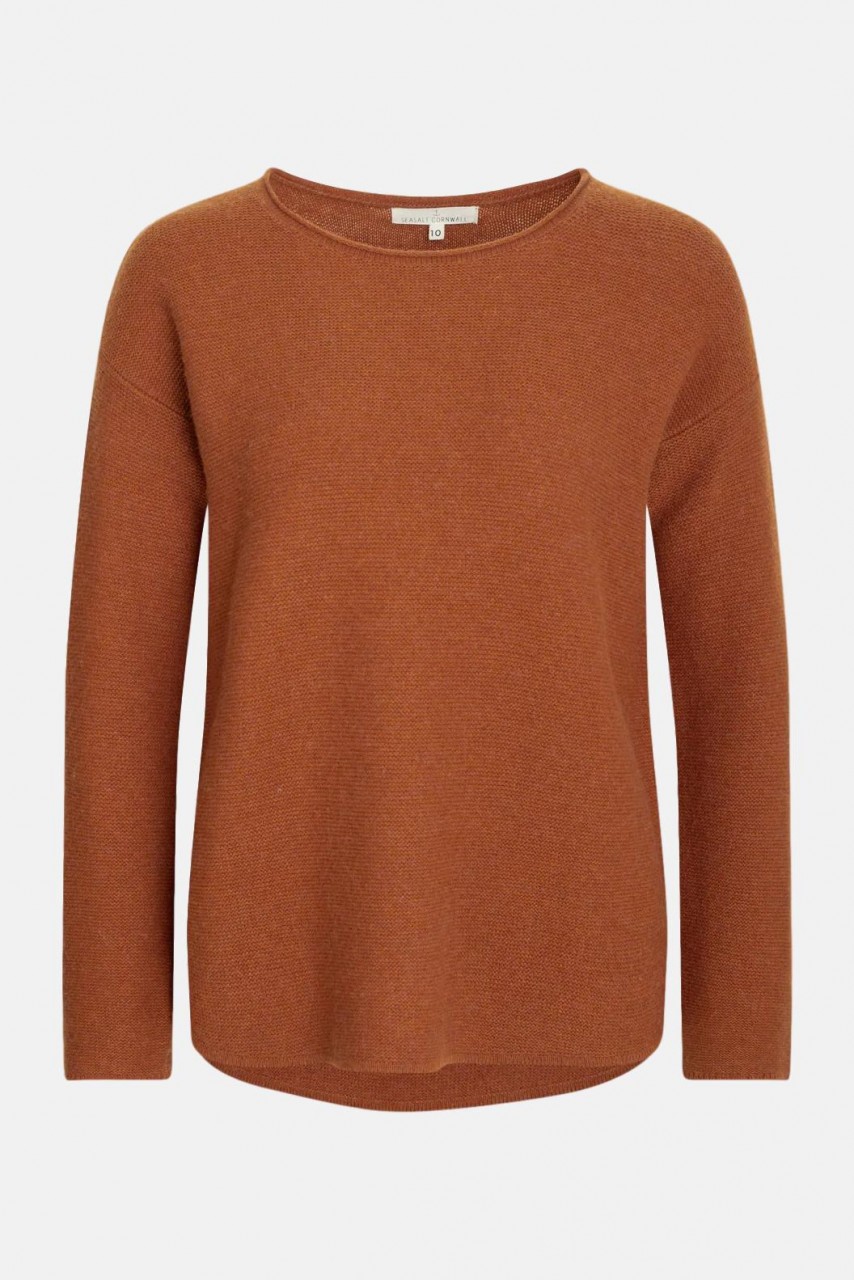 Seasalt Cornwall Fruity Jumper Slipware Damen Pullover Rost Orange