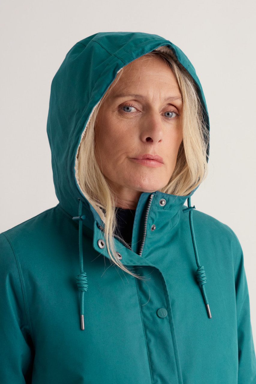 Seasalt Cornwall Regenjacke Plant Hunter Damen Türkis Petrol Winterjacke
