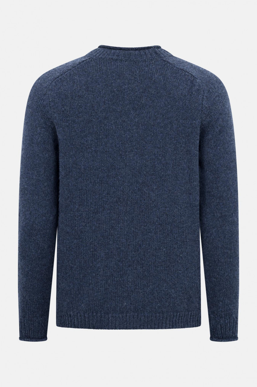 Fisherman out of Ireland Saddle Herren Pullover Blau Donegal