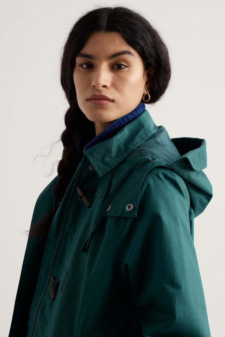 Seasalt Cornwall Regenjacke Sea Drift Damen Petrol Baumwolle Mix