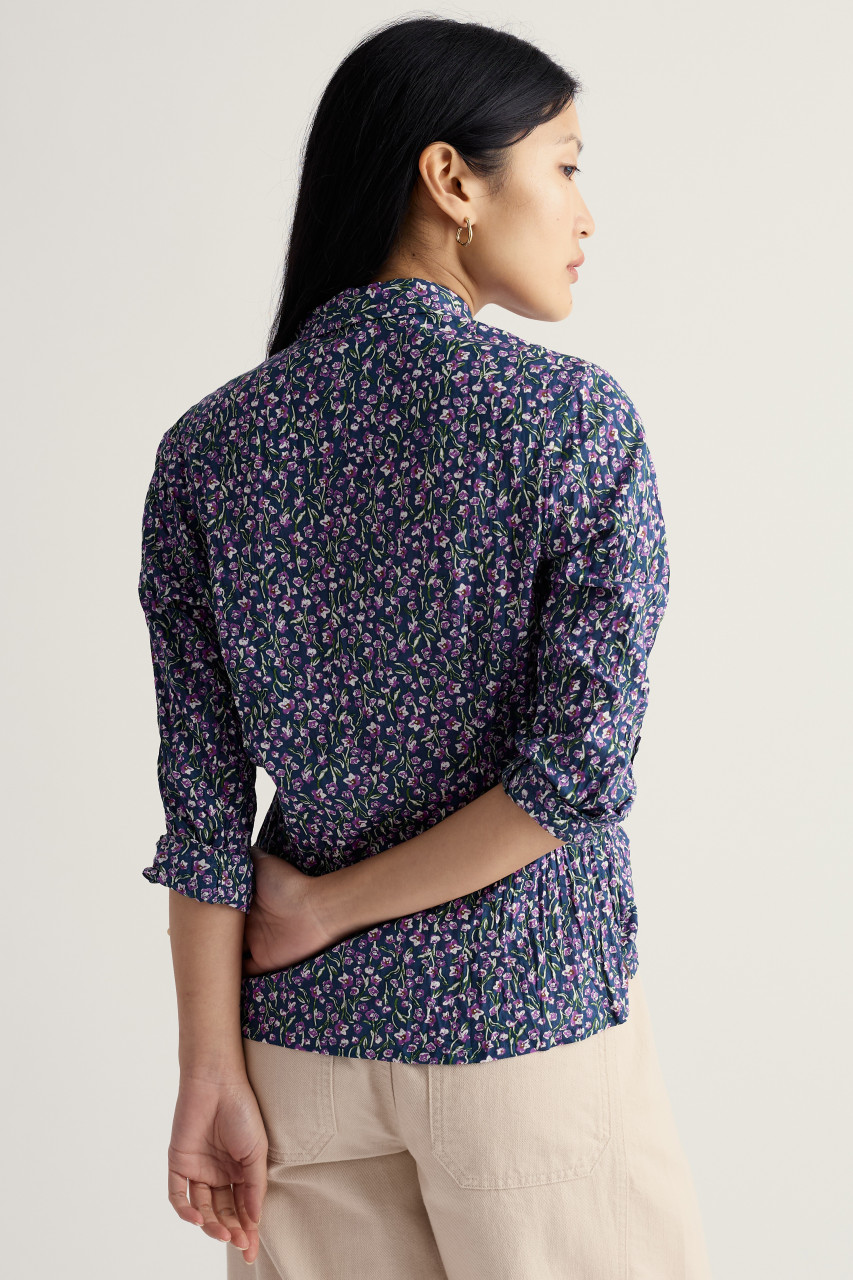 Seasalt Bluse Larissa Damen Blau Lila Blumen Flower