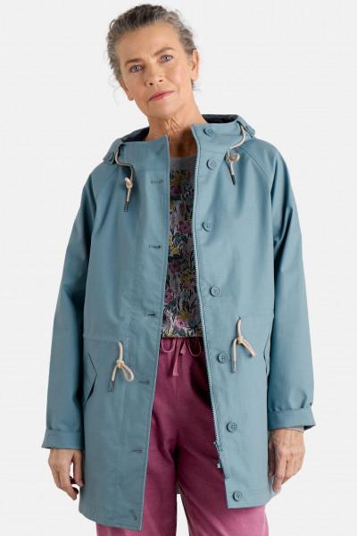 Seasalt Cornwall Regenjacke Fulmar Damen Hellblau Baumwolle