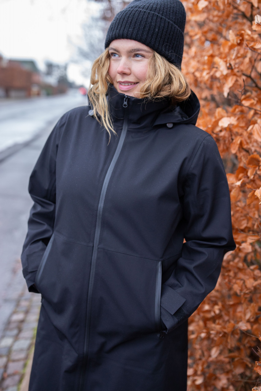 Danefae Danedogwalker Damen Regenmantel Schwarz Black