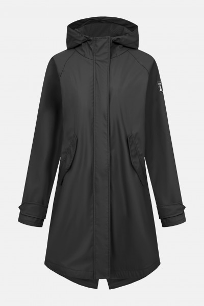 Derbe Regenjacke Traveby Friese Plain Damen Schwarz