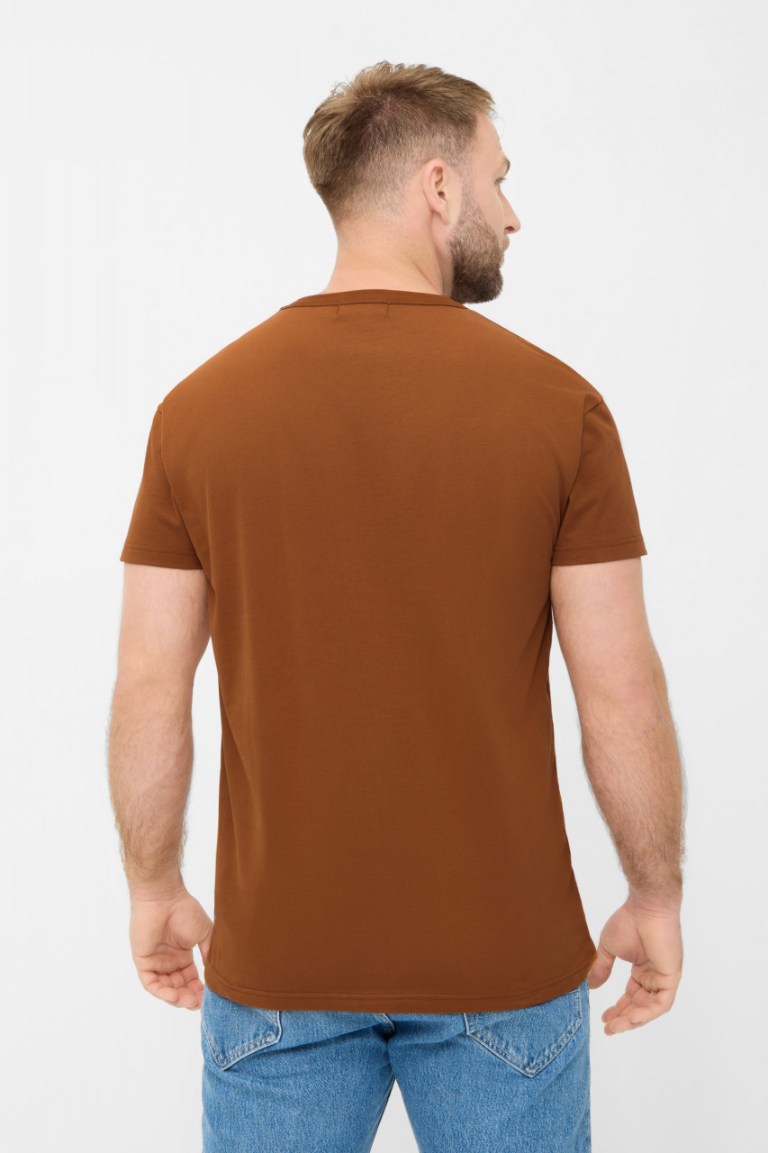 Derbe T-Shirt Moin Herren Braun Blau GOTS Organic