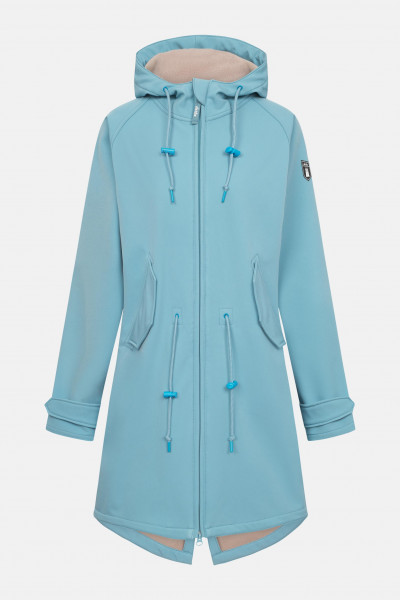 Derbe Softshelljacke Friese Island Damen Hellblau Übergangsjacke