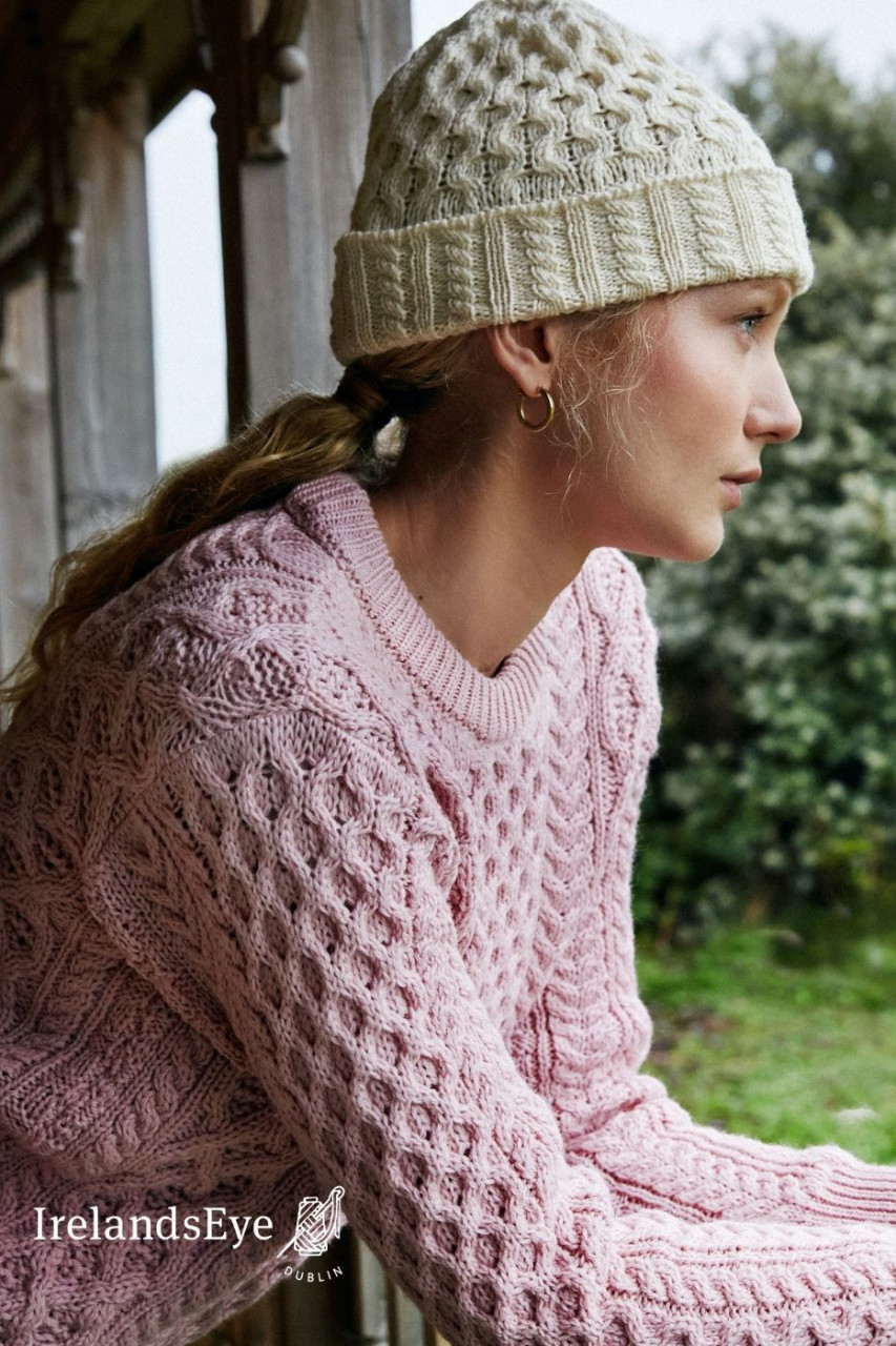 IrelandsEye Aran Hat Mütze Natural Weiß