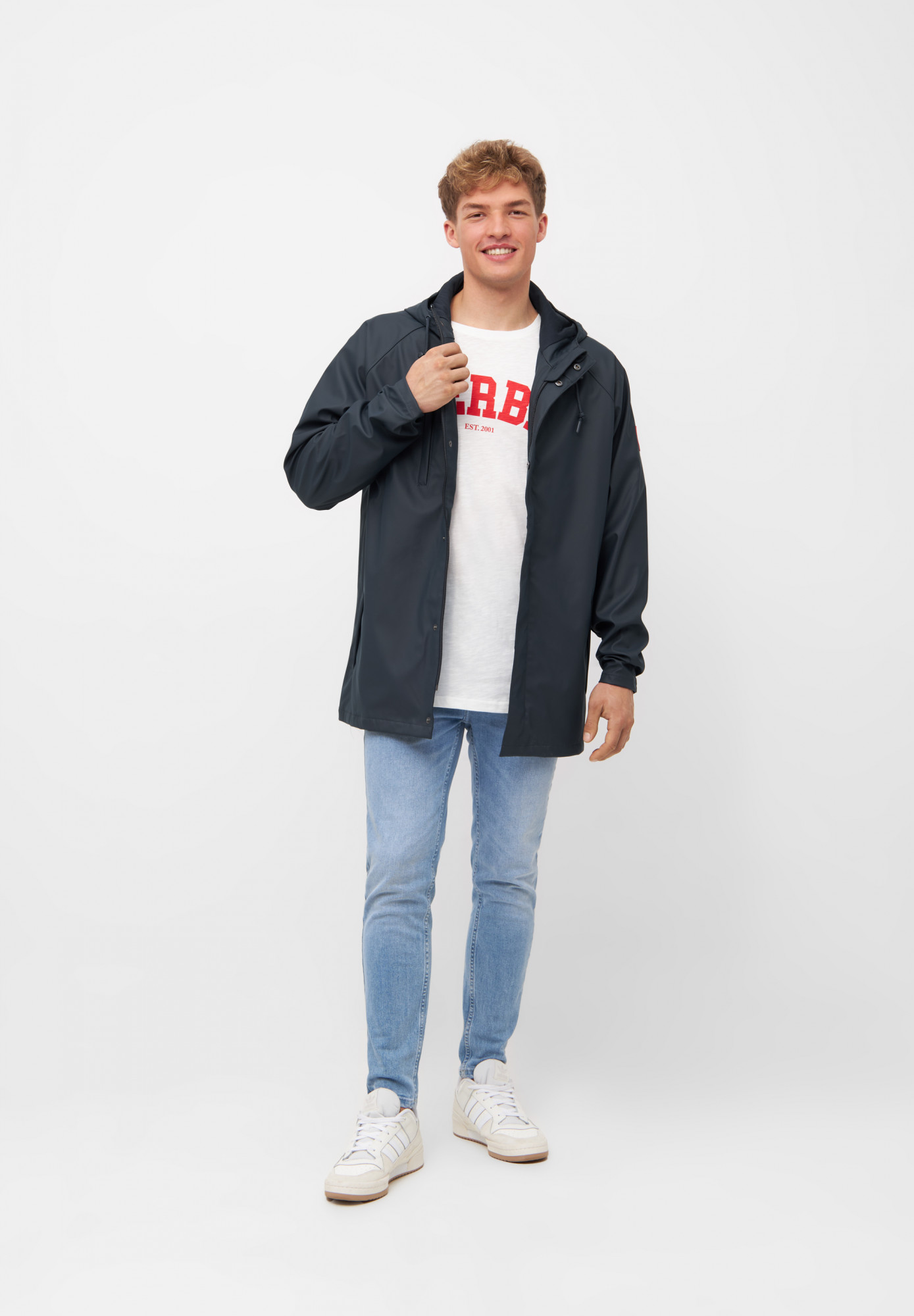 Derbe Regenjacke Passby Plain Herren Friesennerz Blau