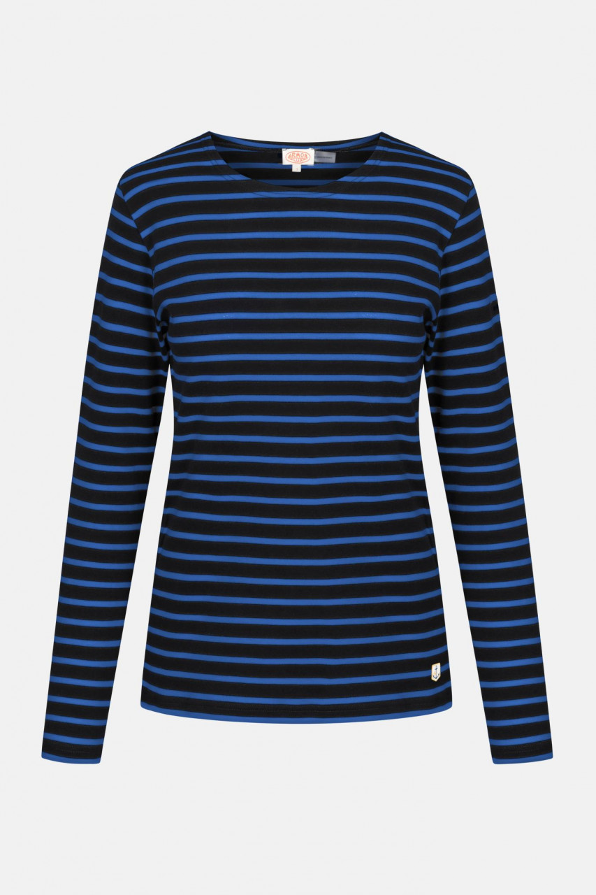 Armor Lux Streifenshirt Lesconil Schwarz Blau Gestreift Damen Mariniere