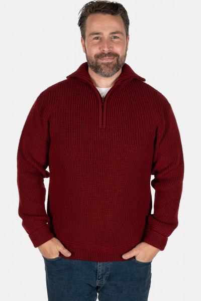 Troyer Hanseheld Wolle Herren Bordeaux