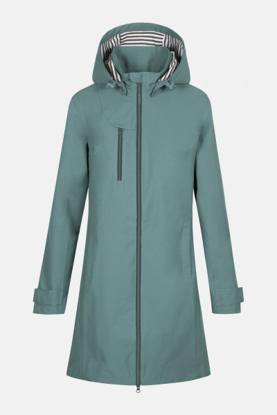 Seasalt Cornwall Coverack Damen Regenjacke Hellblau Türkis Baumwolle