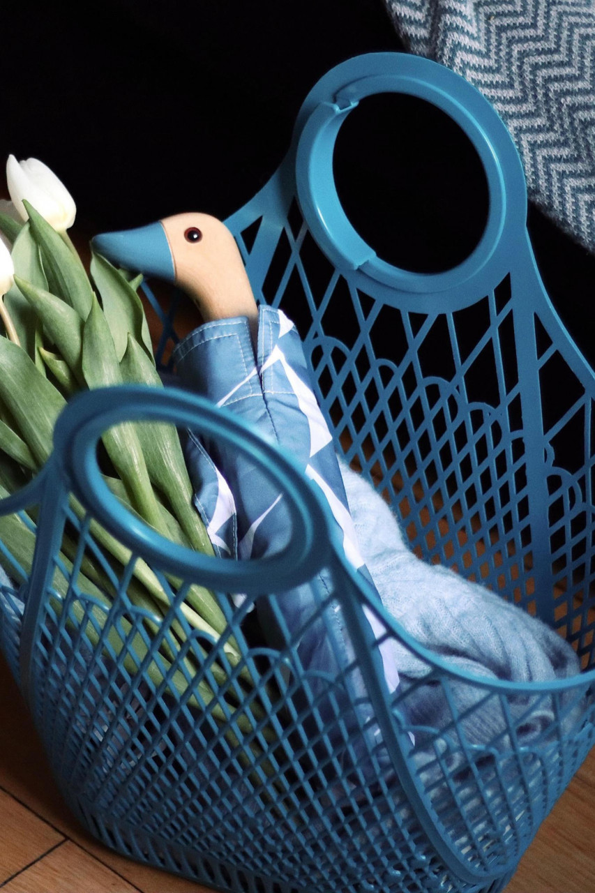 Original Duckhead Regenschirm Jeans Blau Grafisch