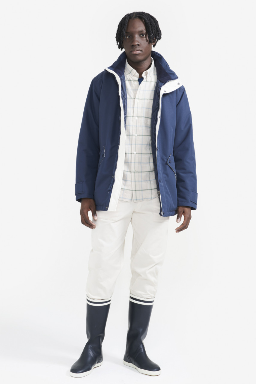 Aigle Regenjacke Copeland Gefüttert Dunkelblau Parka