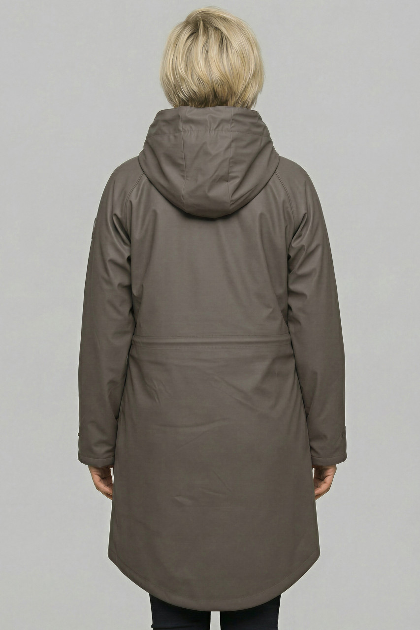 Derbe Regenjacke Friese Tildaholm Damen Braun Gefüttert