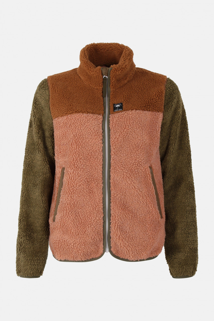 Danefae Fleecejacke Danebirk Damen Beige Braun Oliv Grün Teddy