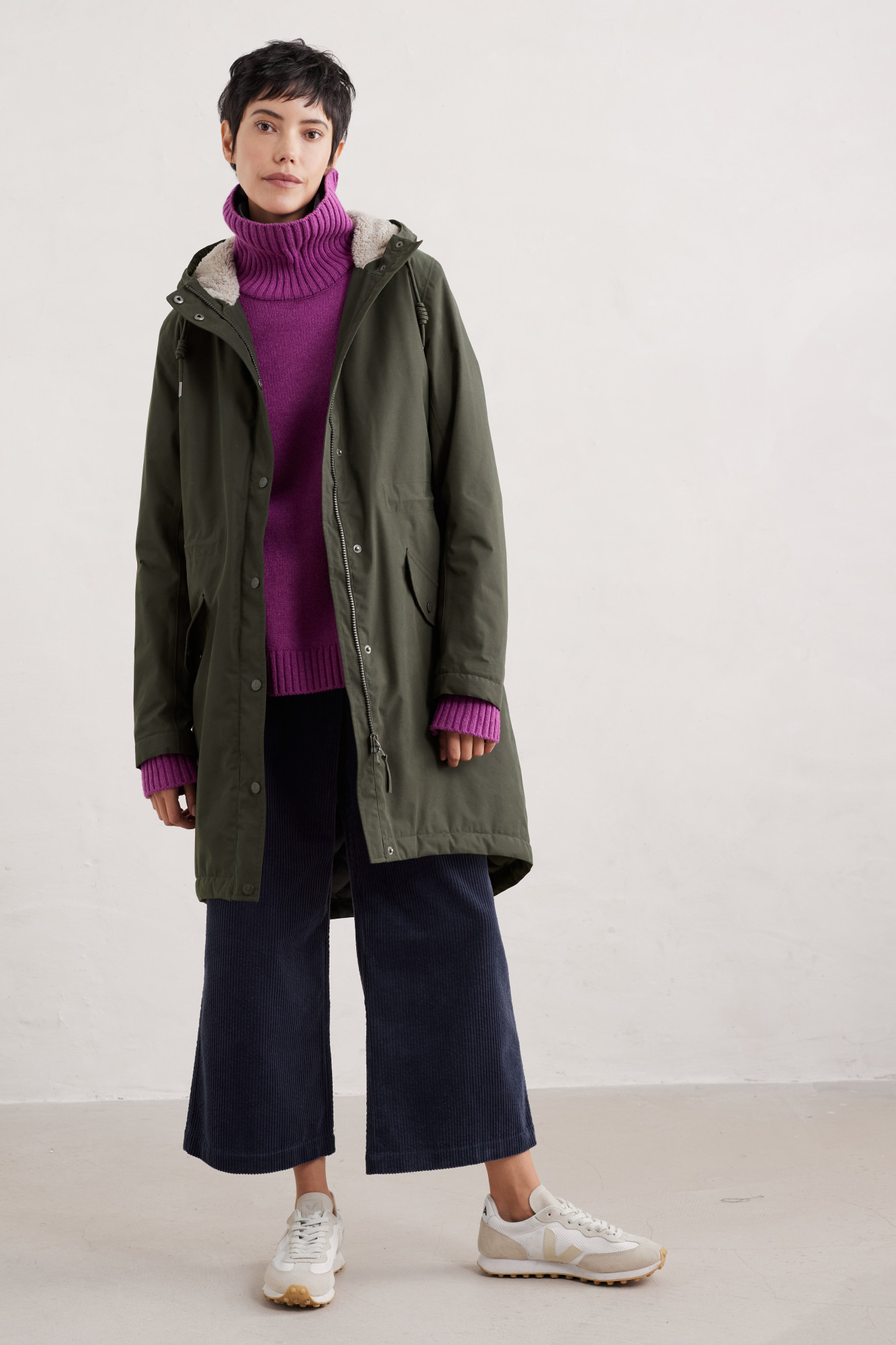 Seasalt Cornwall Regenjacke Plant Hunter Damen Oliv Grün Winterjacke