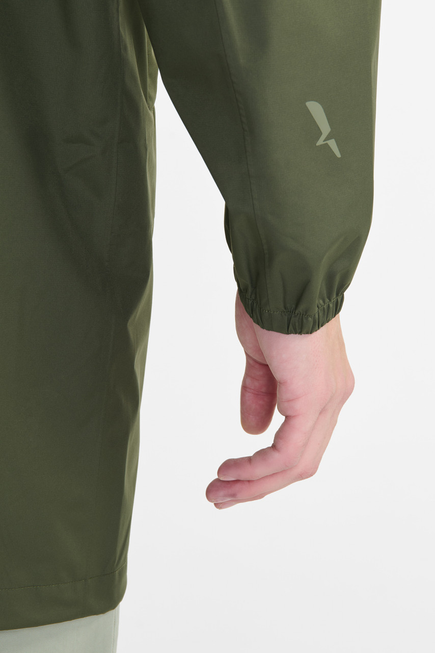 Aigle Regenjacke Oliv Grün Langer Parka Packbar