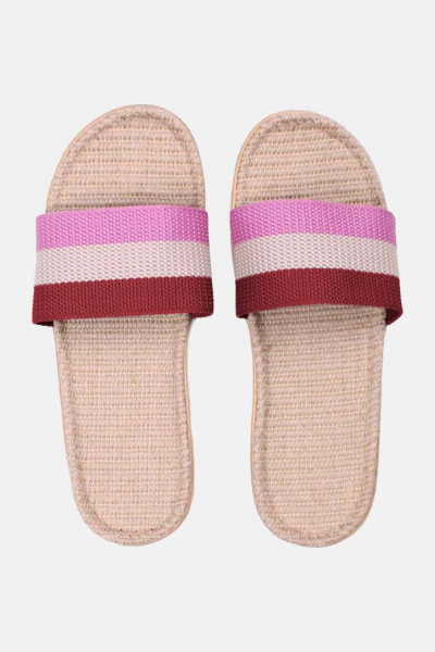 Danefae Sandalen Danelulu Damen Pink Rot Bast Badelatschen
