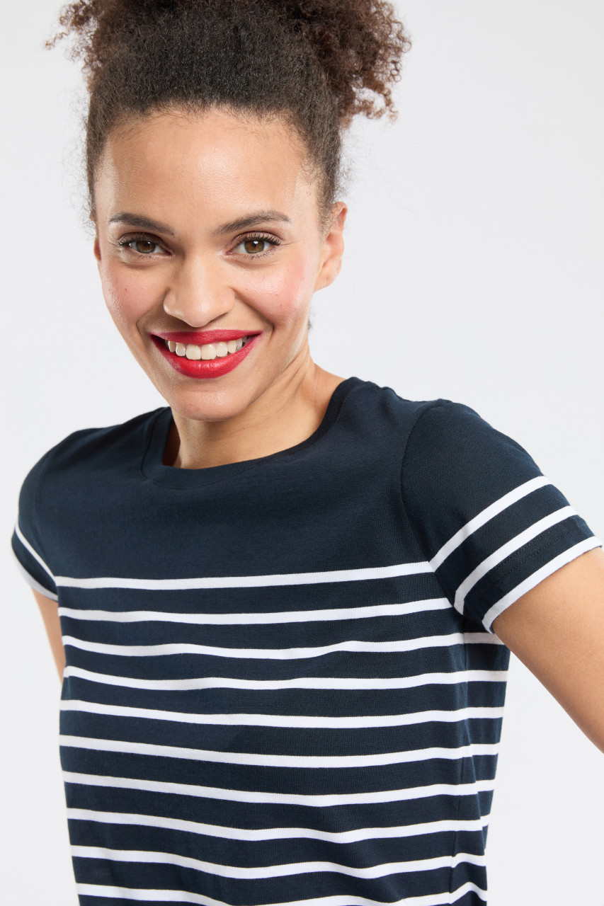 Armor Lux T-Shirt Etel Damen Dunkelblau Weiß Streifenshirt Heritage