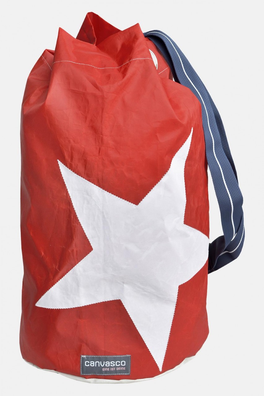 Canvasco Seesack - Stern, rot Segeltuch