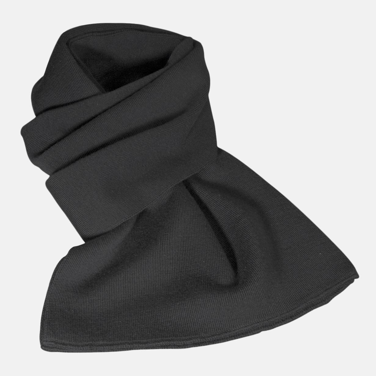 Strickschal Feinstrick Merino Schwarz für Unisex von Hanseheld