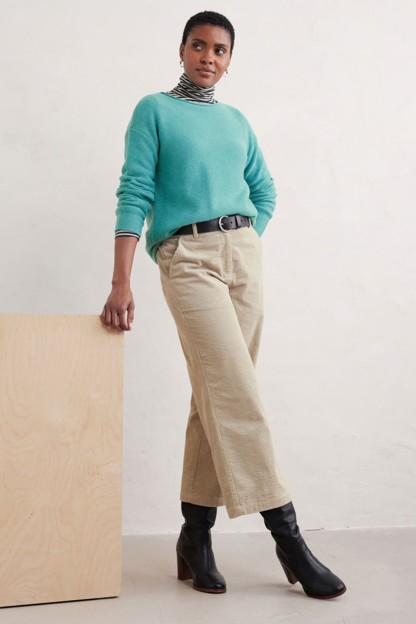 Seasalt Cornwall Pullover türkis - Weibliches Model