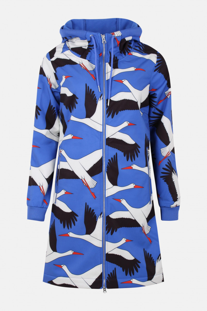 Danefae Softshell Jacke Danejane Damen Blau Vogel Storch