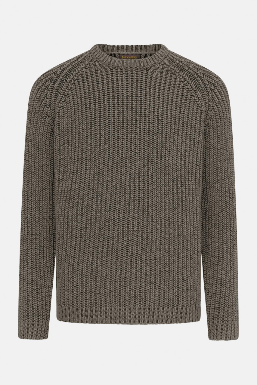 Fisherman out of Ireland Herren Pullover Braun Grau Schwarz Rippstrick