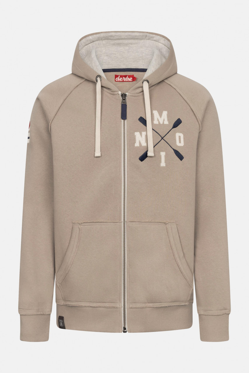 Derbe Sweatjacke Moin X Herren Beige Zip Hoodie GOTS