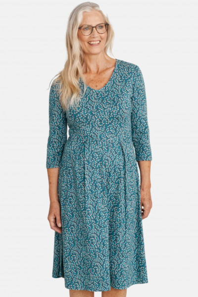 Seasalt Cornwall Pier View Dress Leaf Sprig Wreckage Damen Kleid Jersey Blätter Blau Seasalt Cornwall Pier View Dress Leaf Sprig Wreckage Damen Kleid Jersey Blätter Blau
