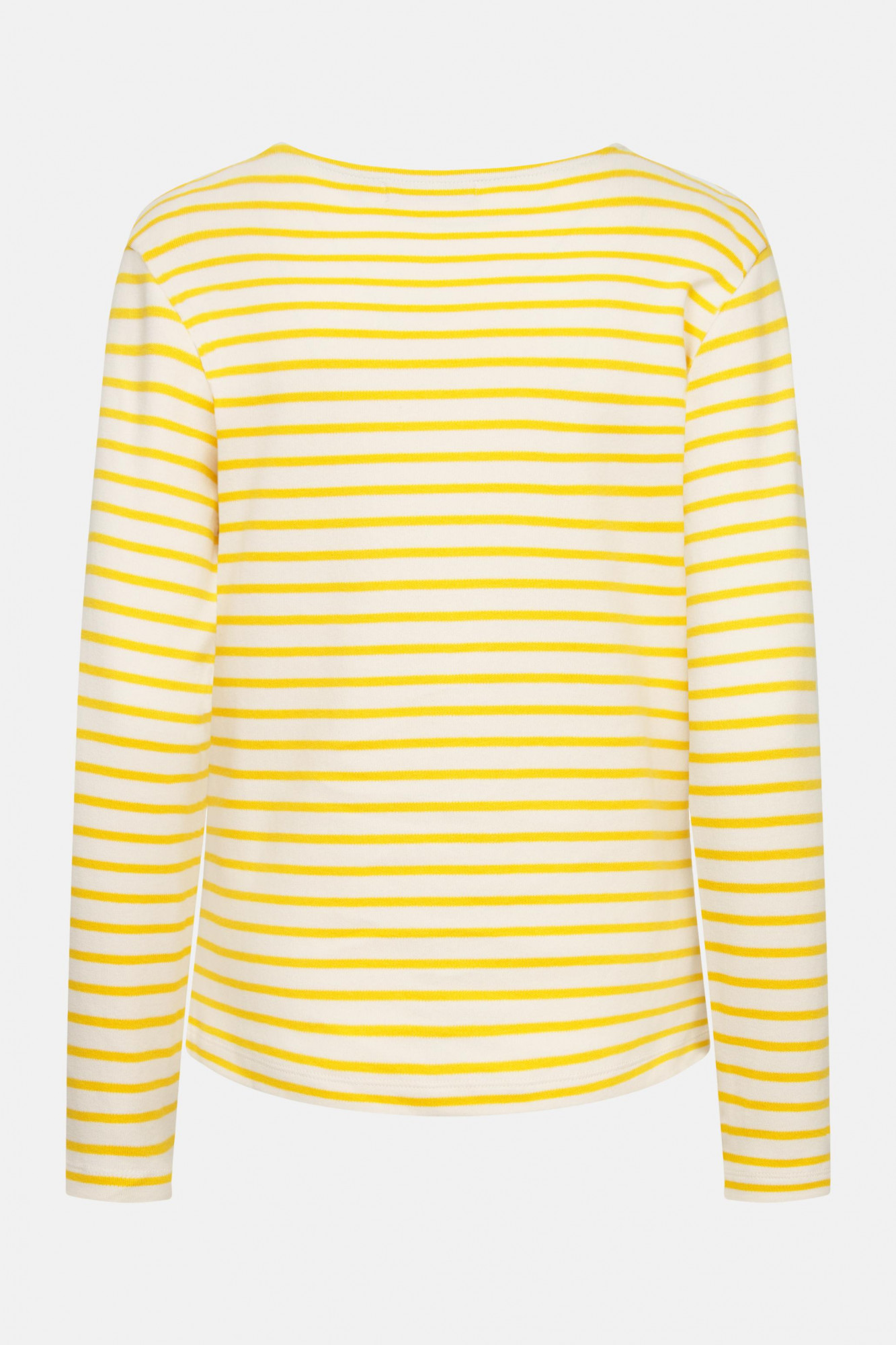 Derbe Langarmshirt Interstriped Damen Weiß Gelb Streifenshirt