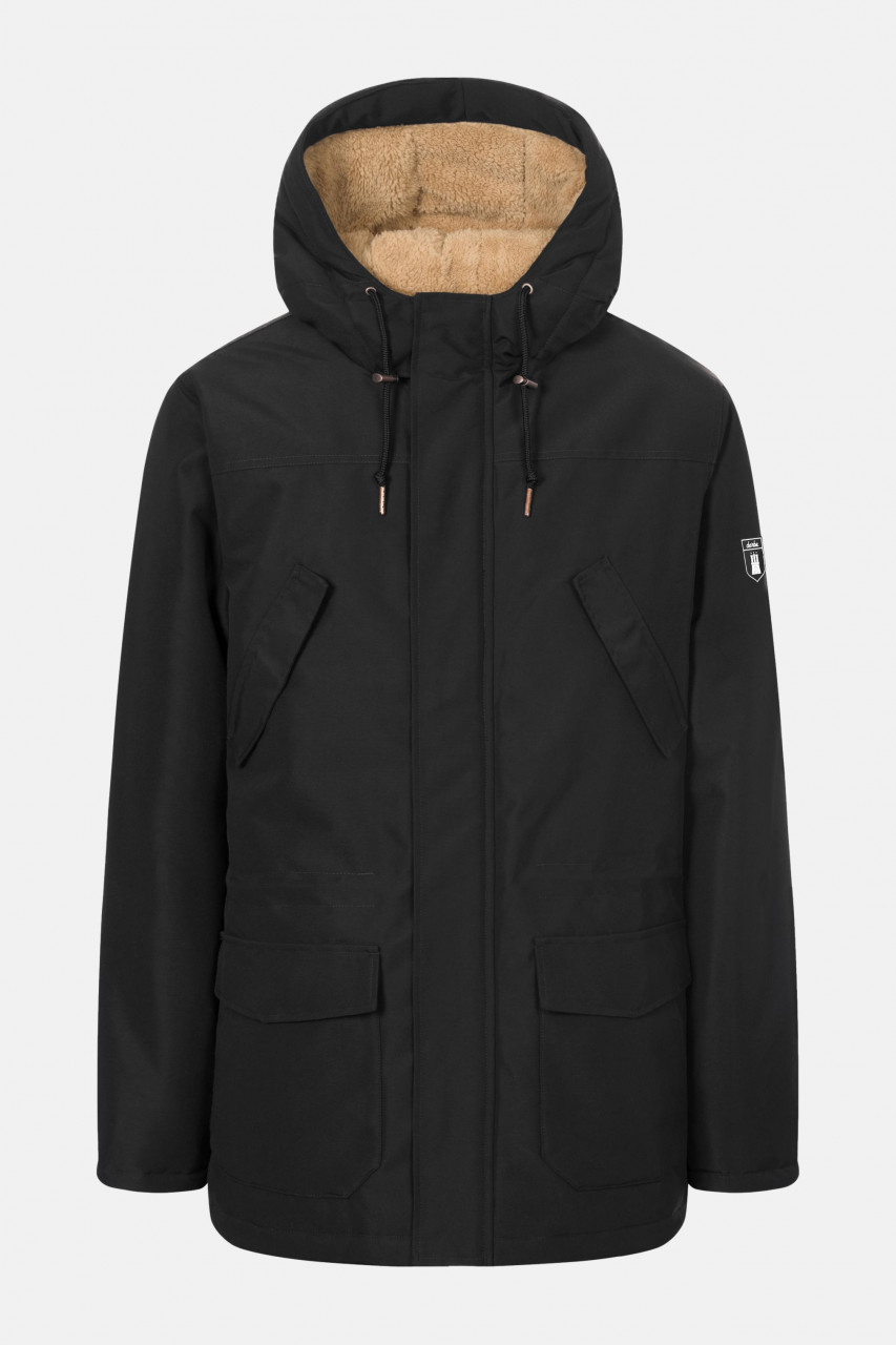 Derbe Festholm Herren Winterjacke Schwarz Caramel