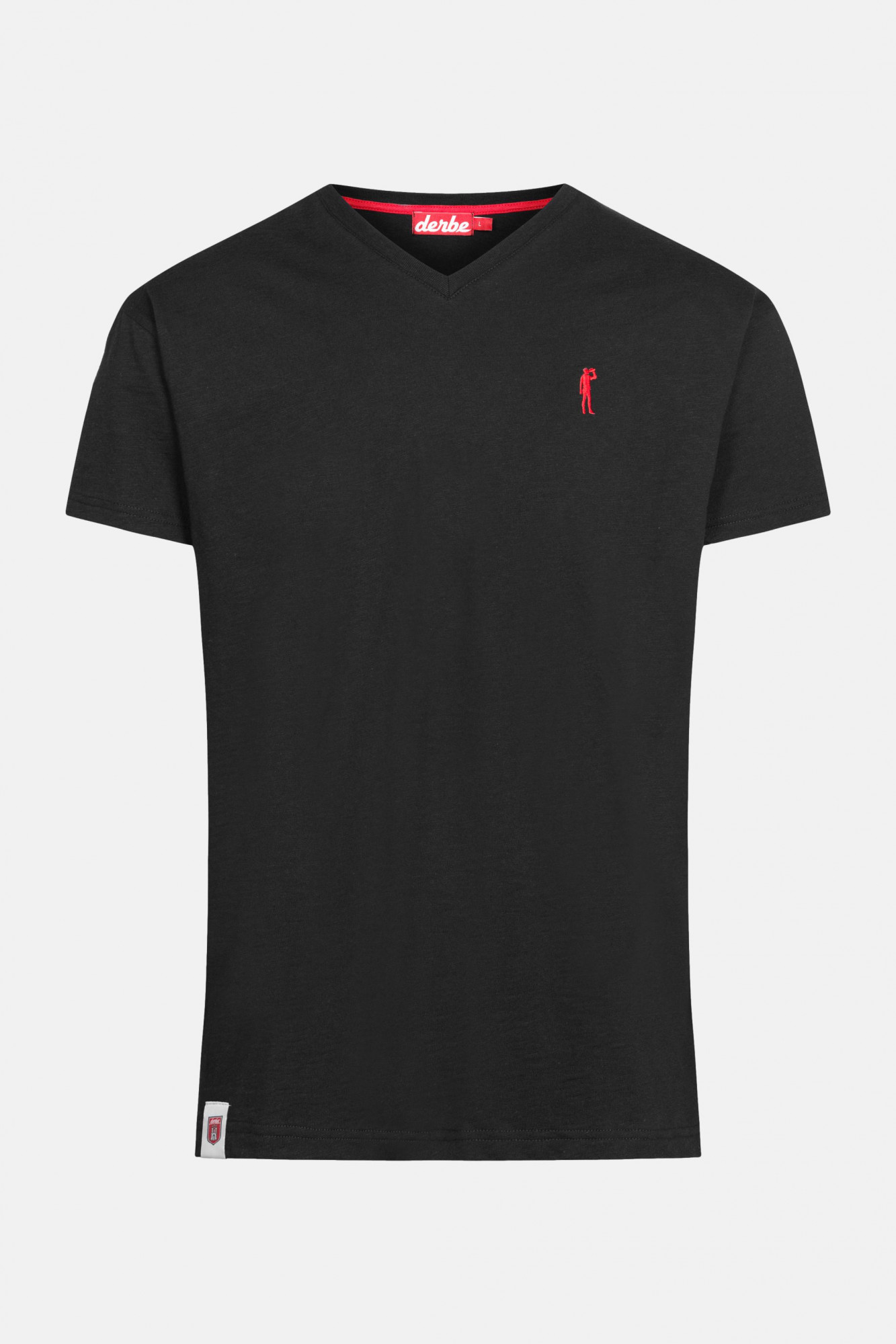 T-Shirt Basic Kippes Schwarz für Herren von derbe